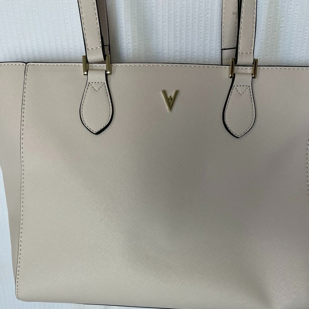 Vanessa Williams Large Faux Leather Tote Bag Like New Pre-owned Inside Pockets